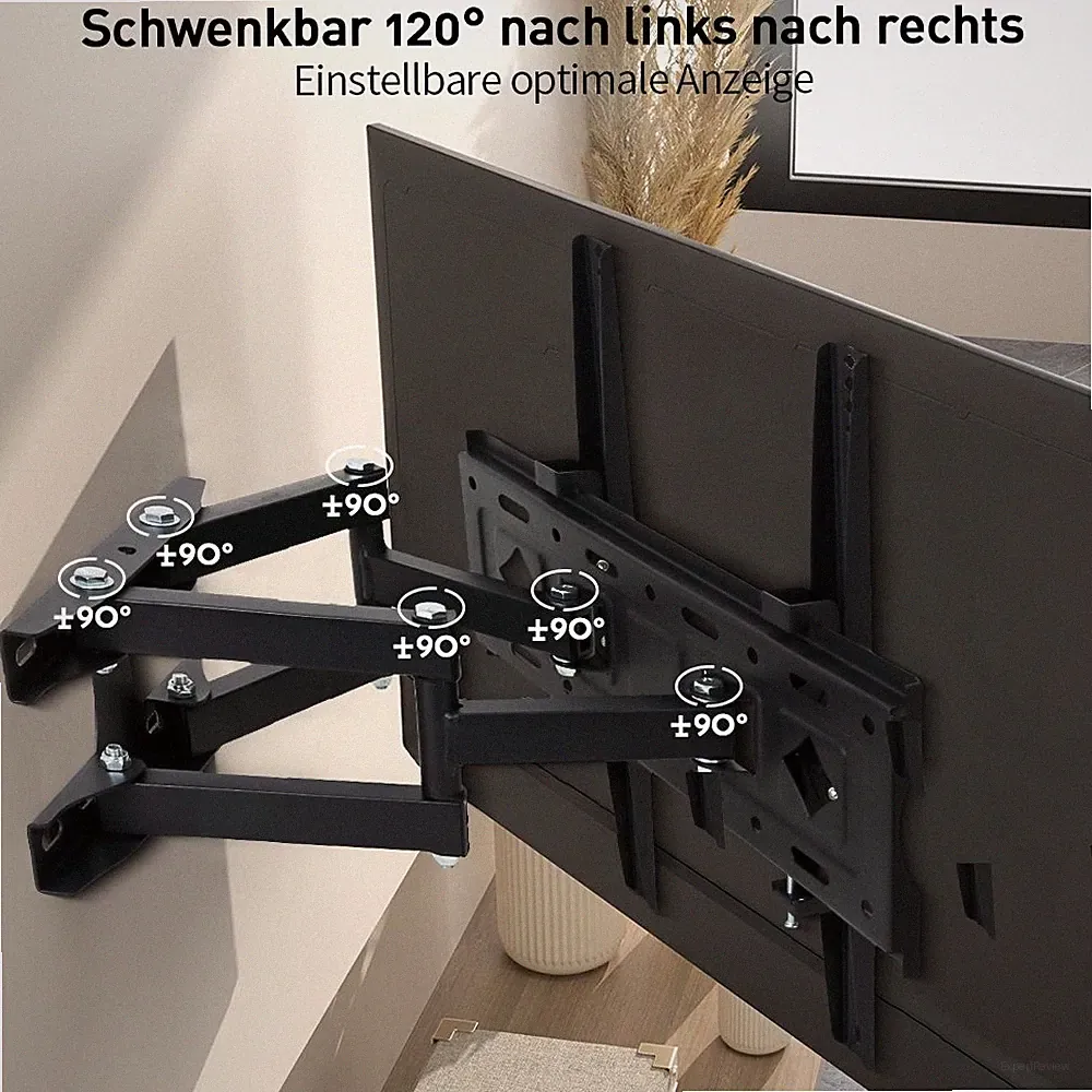 LED LCD TV Fernseher Wandhalterung schwenkbar Wandhalter neigbar 32-75 Zoll DHL