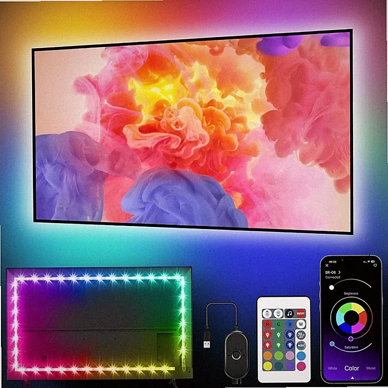 LED TV Hintergrundbeleuchtung 4m Bluetooth für 55-75 Zoll Fernseher