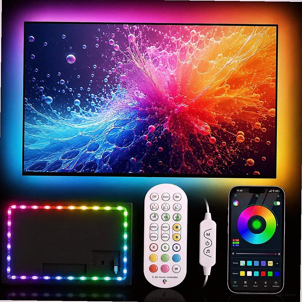 LED TV Hintergrundbeleuchtung, 4M LED Streifen Fernseher Für 55 Bis 75 Zoll TV P
