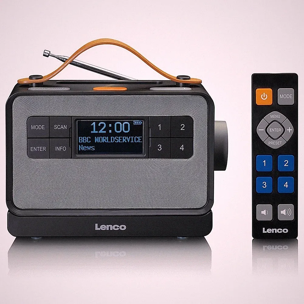 Lenco PDR-065BK - Transportables UKW-/DAB+-Radio mit großen Tasten und „Easy Mod