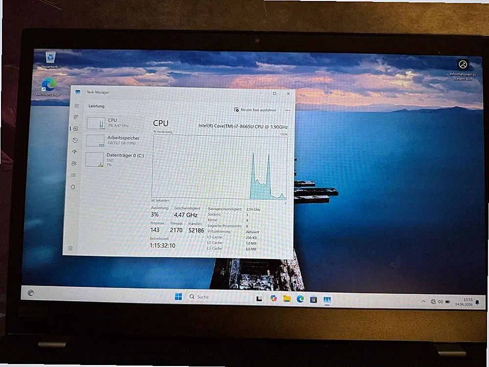 Lenovo ThinkPad T590 | Touch | Intel i7-8665U | 16GB RAM | 512GB SSD | Win 11 P