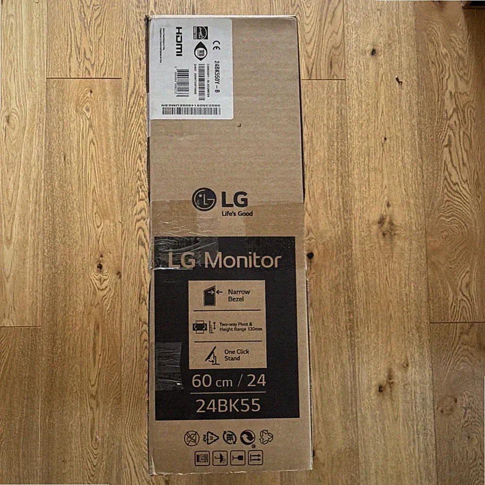 LG 24BK55 24 Zoll IPS LED Monitor Full HD 75Hz HDMI schmaler Rahmen