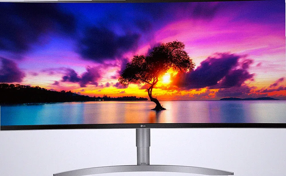 LG 38WK95C-W 37,5-Zoll Curved Monitor IPS 3840x1600 DP USB-C Lautsprecher weiß
