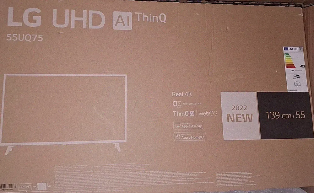 Schwarz 75 Zoll