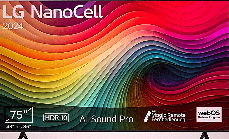 LG 75NANO81T6A 75 Zoll 4K Ultra HD NanoCell Smart TV HDR webOS