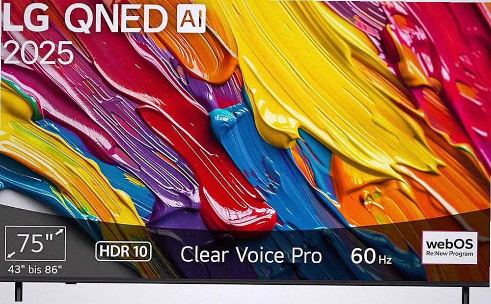 LG 75QNED82A6B TV 75 Inch (190 cm) 4K QNED AI TV (α7 Gen8 4K AI Processor, webOS