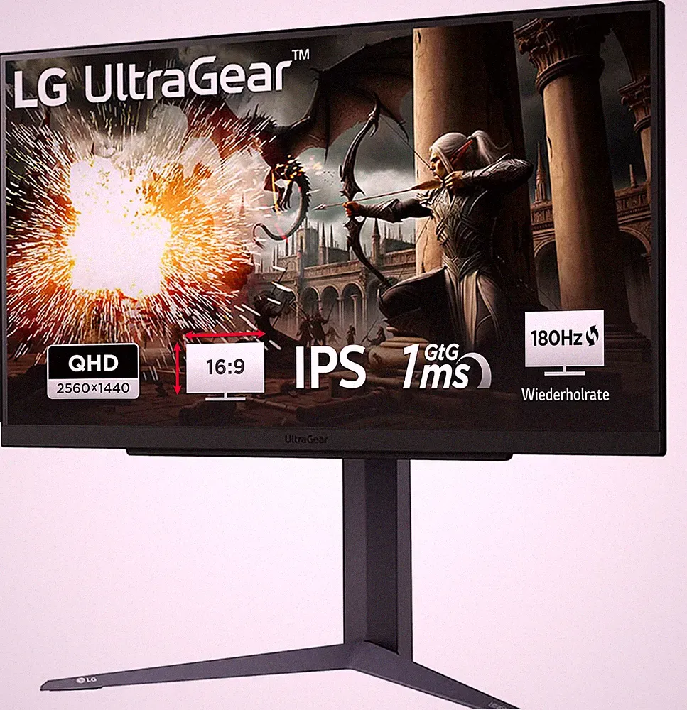 LG UltraGear 27GR75Q-B 27 Zoll QHD IPS LED Gaming-Monitor - Schwarz