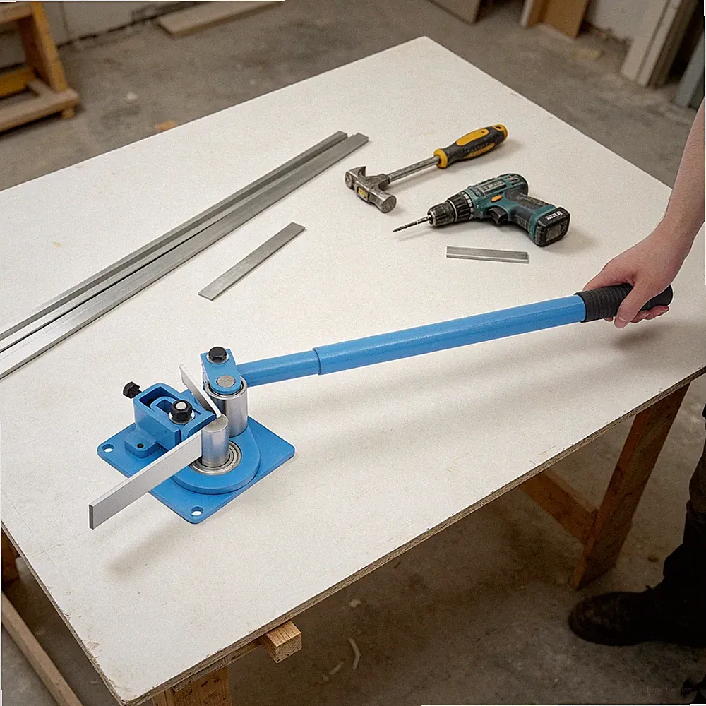 Manuelle Flachstahlbiegemaschine für 0–5 mm, blaue Metallbiegemaschine