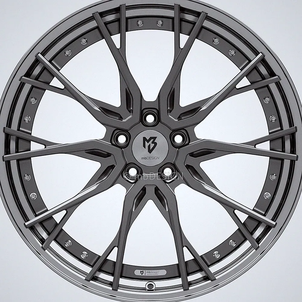 mbDESIGN Felge KV3.2 9,0x21 Zoll LK 5x110 ET25 ML 75.0 Stern Grau matt lackiert