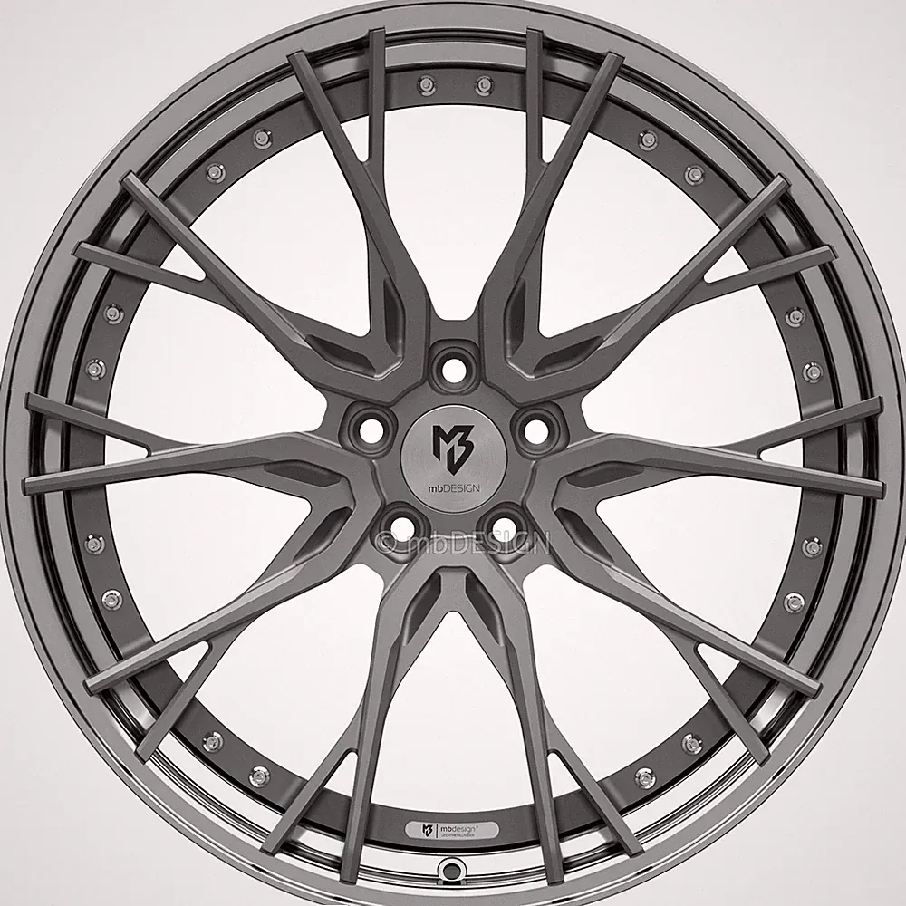mbDESIGN Felge KV3.2 DC 10,5x21 Zoll LK 5x110 ET25 ML 75.0 Stern Grau matt