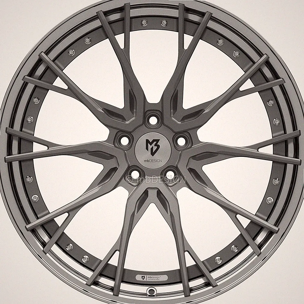 mbDESIGN Felge KV3.2 DC 10,5x21 Zoll LK 5x112 ET35 ML 75.0 Stern Grau matt