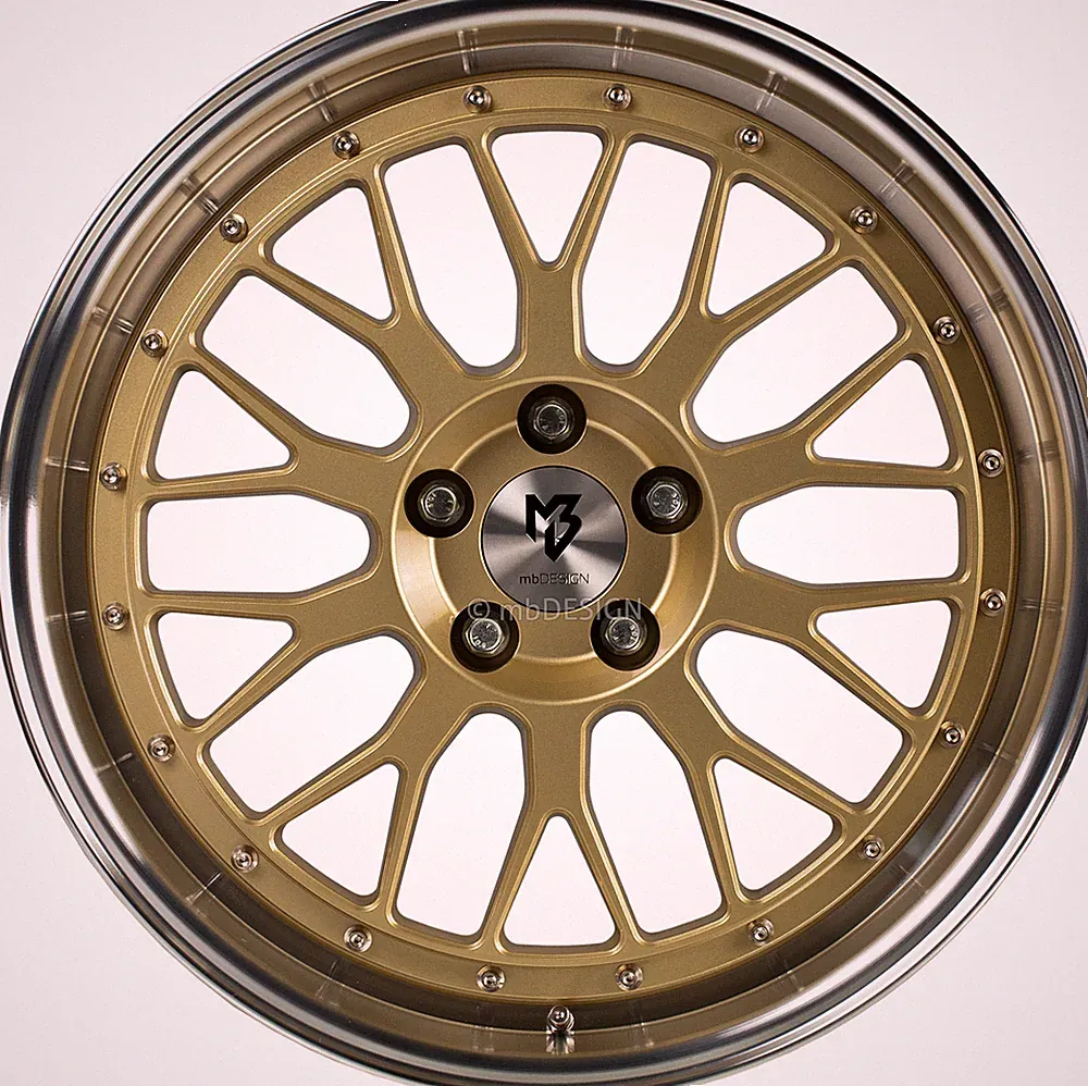 mbDESIGN Felge LV1 8,5x19 Zoll LK 5x100 ET35 ML 75.0 Gold glänzend lackiert