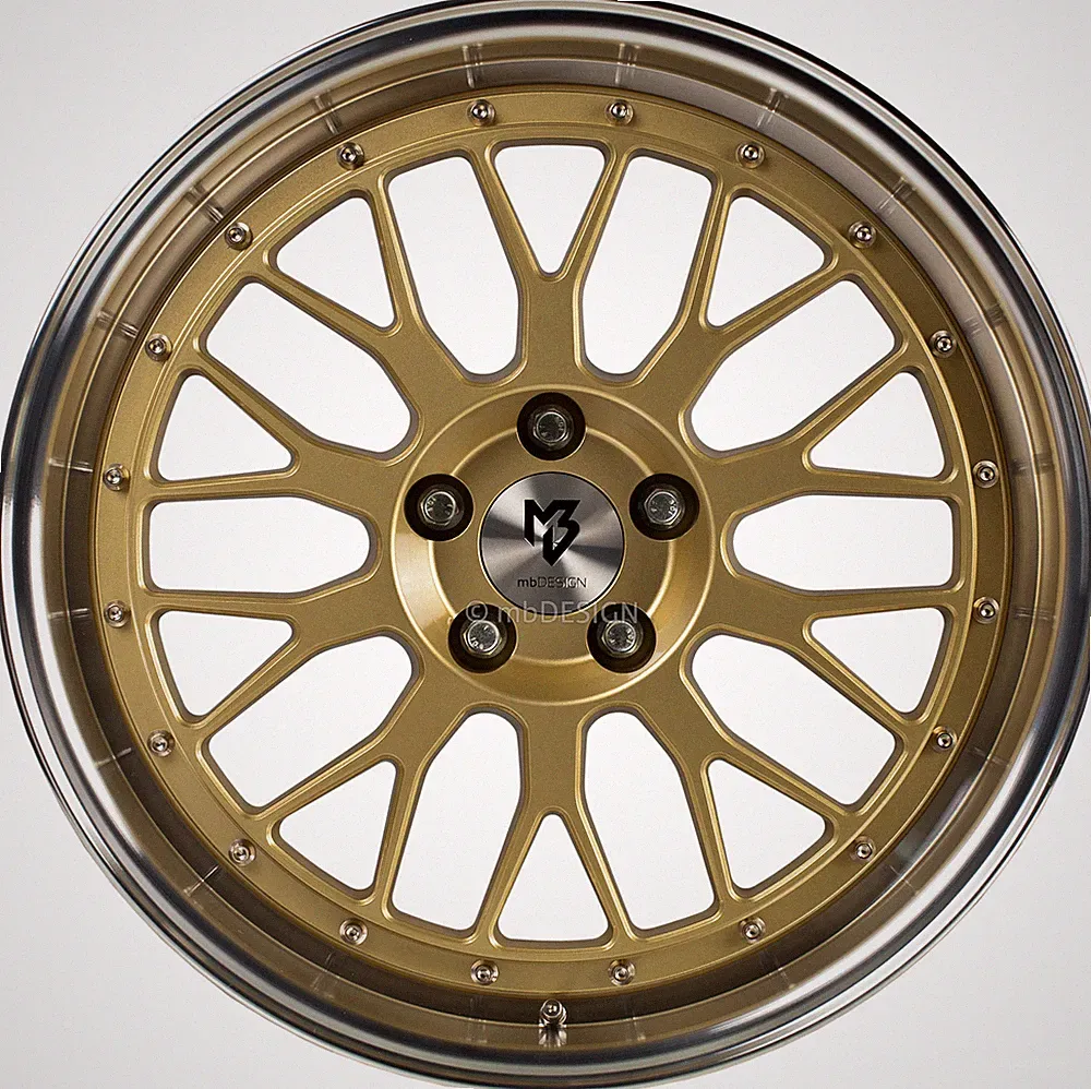 mbDESIGN Felge LV1 8,5x19 Zoll LK 5x110 ET35 ML 75.0 Gold glänzend lackiert