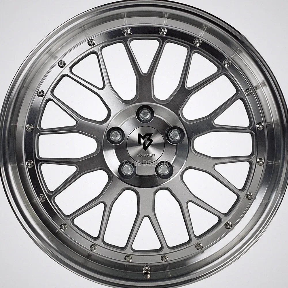 mbDESIGN Felge LV1 8,5x19 Zoll LK 5x112 ET50 ML 75.0 Silber glänzend lackiert