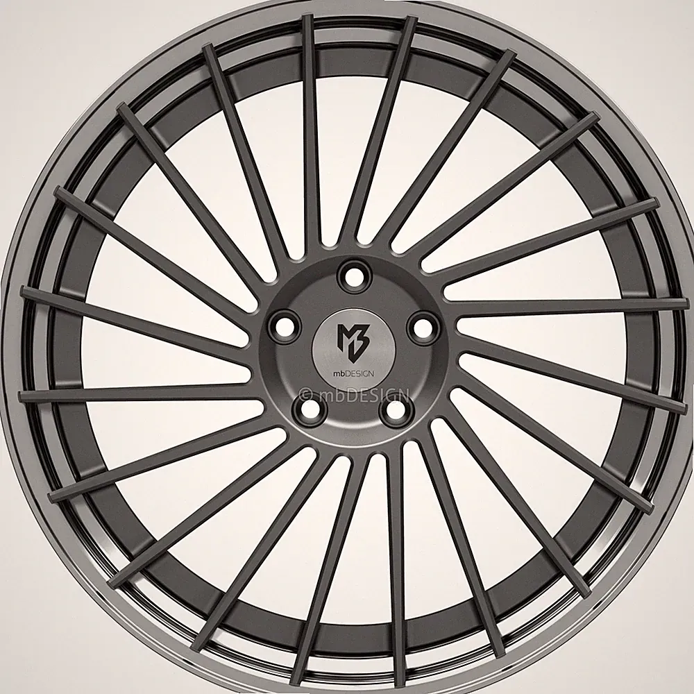 mbDESIGN Felge VR3.2 9,0x21 Zoll LK 5x120 ET28 ML 75.0 Stern Grau matt lackiert