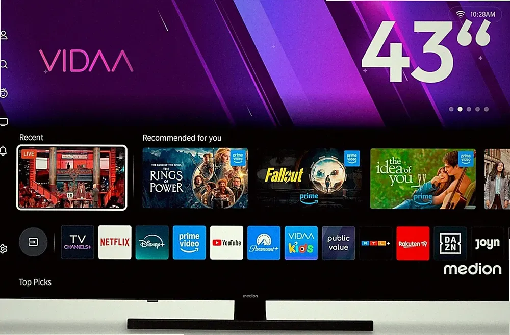 MEDION 108 cm (43 Zoll) QLED Fernseher (Smart-TV, Dolby Vision HDR, VIDAA