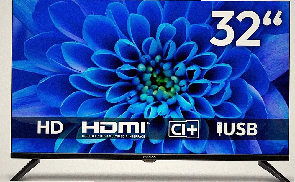 MEDION 80 cm (32 Zoll) HD Fernseher (Triple Tuner Receiver DVB-T2 DVB-C DVB-S2