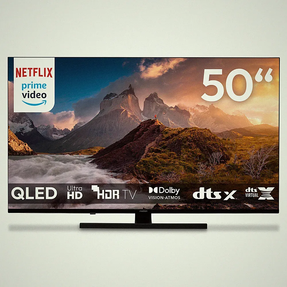 MEDION MD850700 (50") QLED UHD Google TV mit HDR Dolby Vision PVR ready