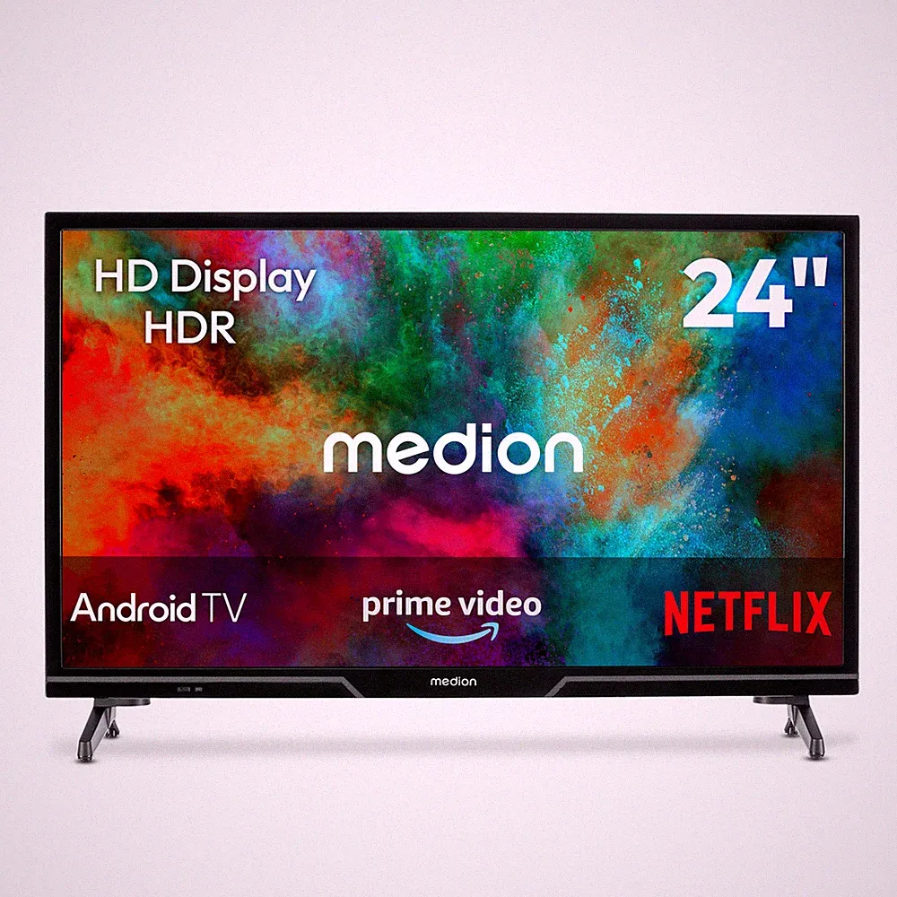 MEDION P8242500 24"HD Fernseher Android TV SmartTV HD Triple Tuner PVR Bluetooth