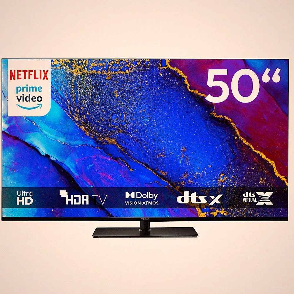 MEDION X8502502 (MD 850400) 50"UHD Google TV mit Dolby Vision HDR & Triple Tuner