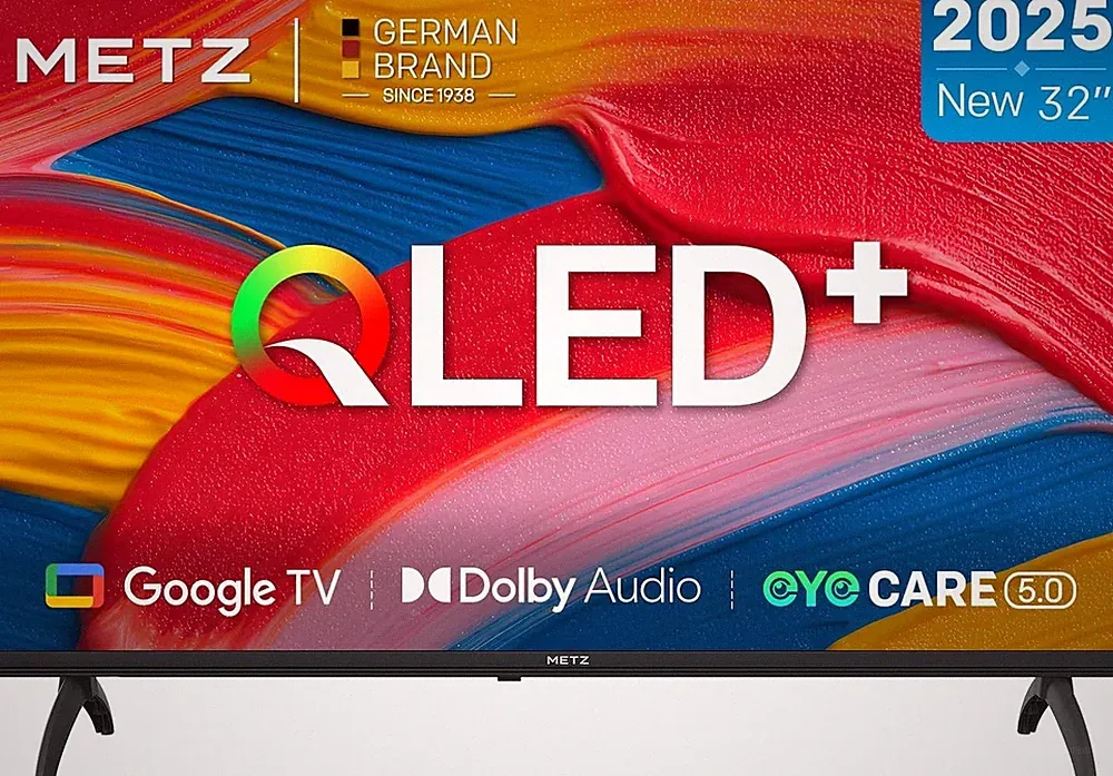 Metz 32MQF7000Z 32 Zoll QLED Smart Fernseher Google TV HDR10 Energieklasse E