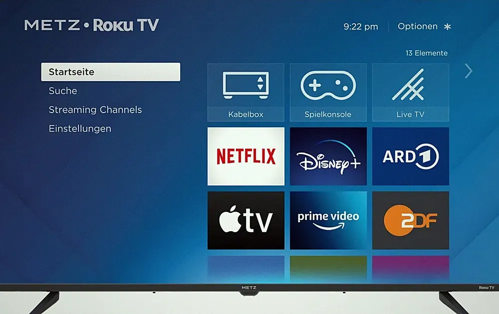 METZ blue 40MTE3021Z Roku TV – 40 Zoll Smart TV Full HD mit WLAN