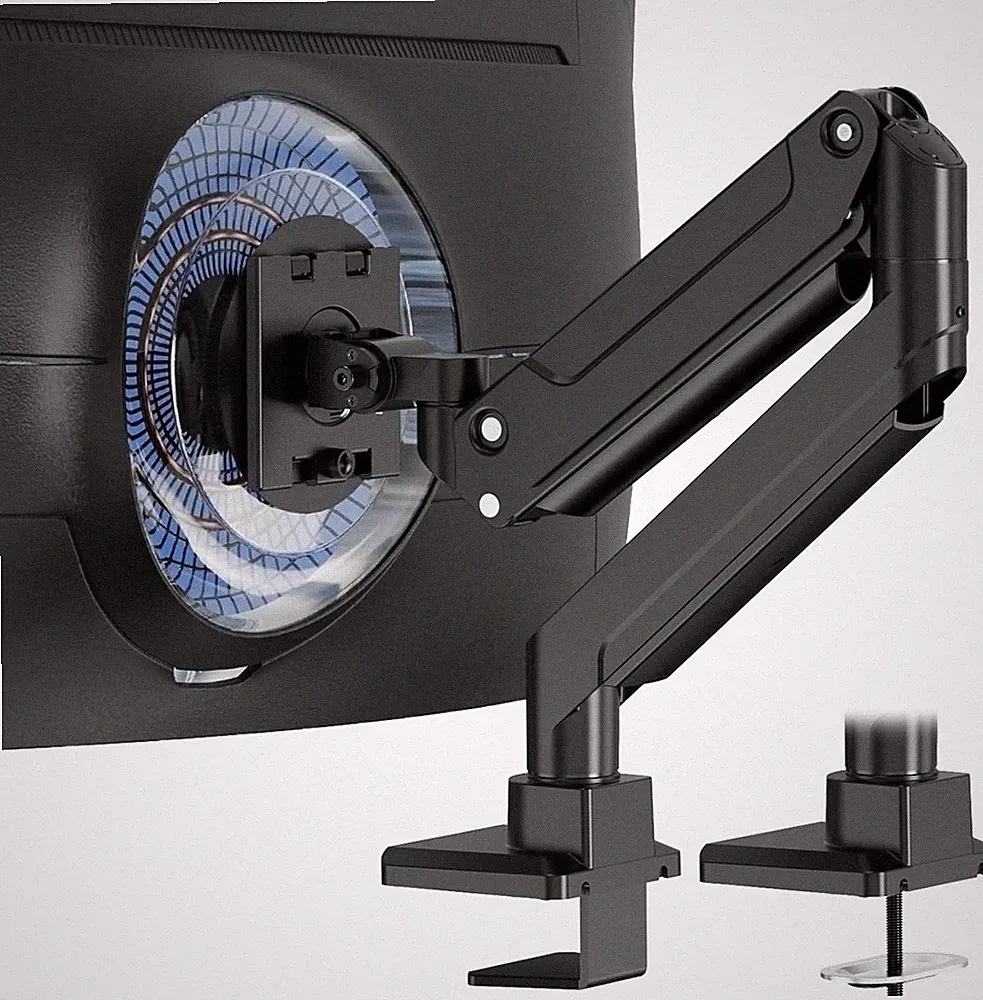 Monitor Halterung 17-49 Zoll 20kg Aluminium Gasfeder VESA 75/100 Schwarz