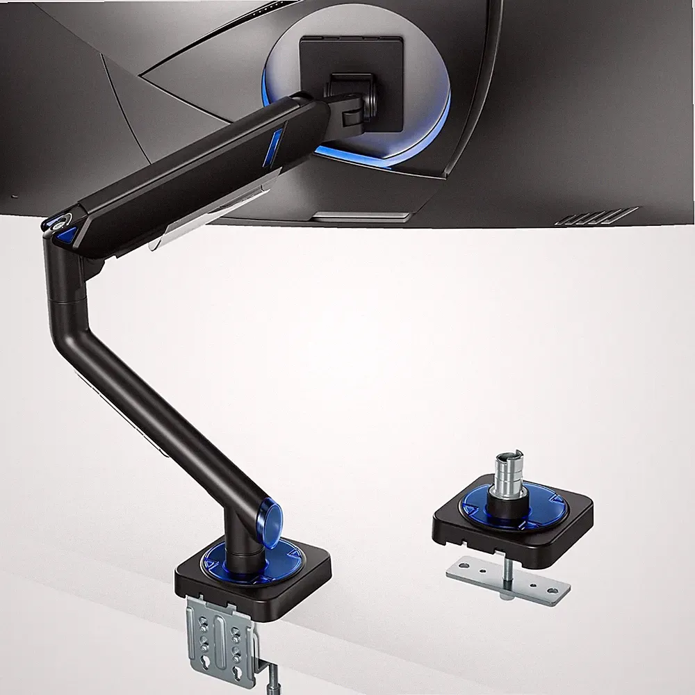 Monitor Halterung Für 17"-49" Zoll Bildschirme, Schwarz Monitor Arm Mit Gasfeder
