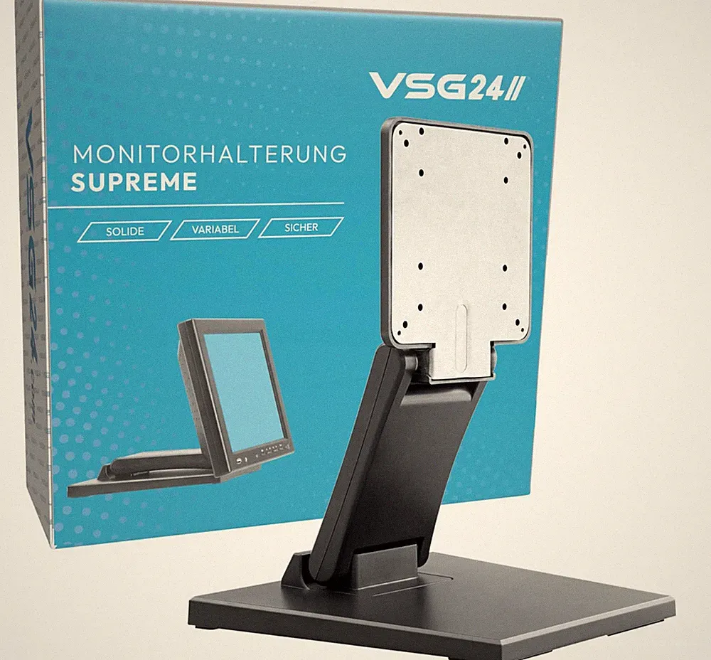 Monitor Halterung - VSG24 Supreme Flexible , Stabile VESA 100x100 Tischhalterung