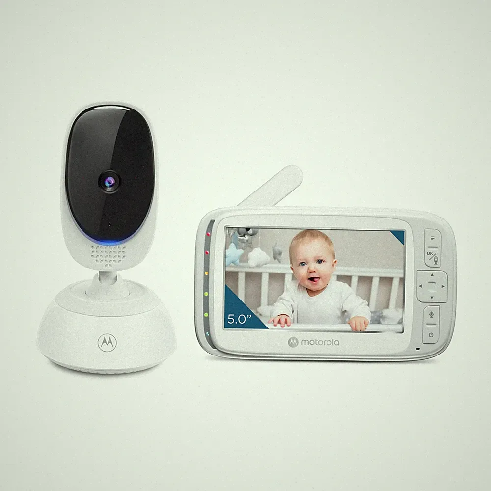 Motorola Nursery VM75 Babyphone – 5-Zoll-Elterneinheit-Babyphone, Infrarot-Nacht