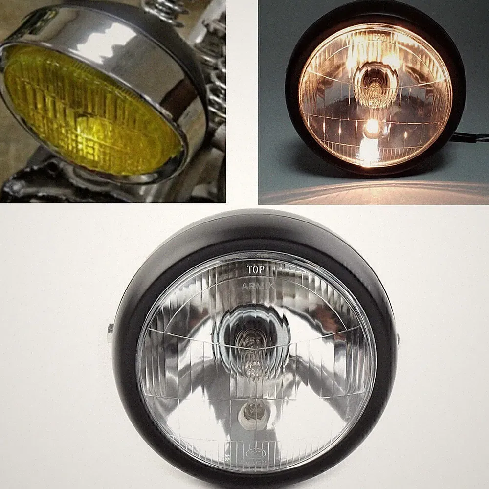 Motorrad Scheinwerfer 5.75 Zoll Transparent Für Harley Chopper Bobber Cruiser