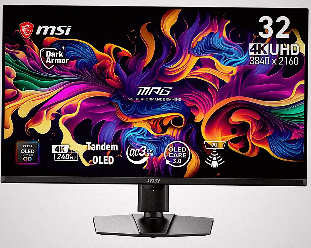 MPG 322URDE QD-OLED X24 Schwarz 31,5 Zoll UHD 240 Hz Gaming Monitor