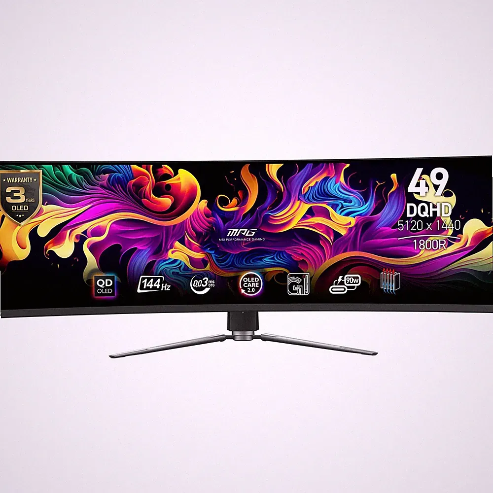 MSI MPG 491CQPDE QD-OLED 49 Zoll DQHD QD-OLED Panel 32:9 144 Hz Curved Gaming...