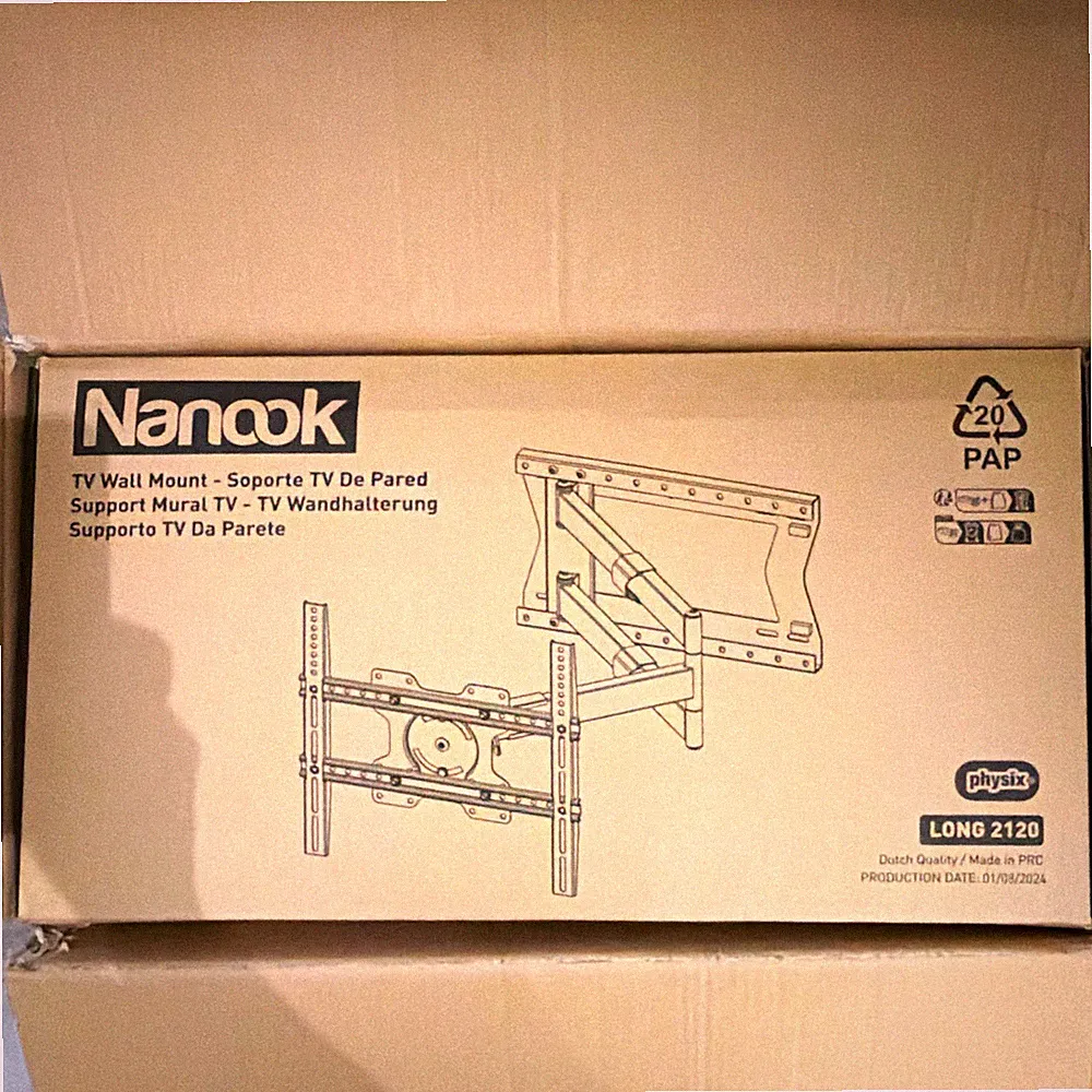 Nanook LONG 2120 TV-Wandhalterung vollbeweglich extra langer Arm bis 75" 45kg