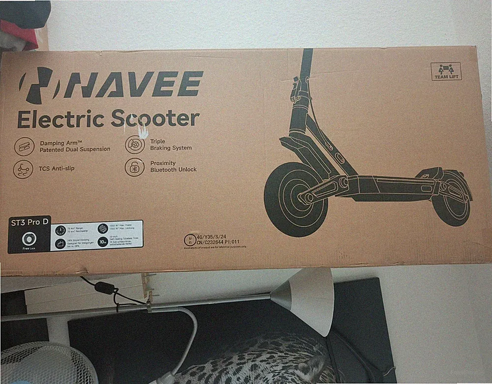 NAVEE ST3 Pro D E-Scooter 10 Zoll 46,8V 450W bis 20 km/h bis 75 km