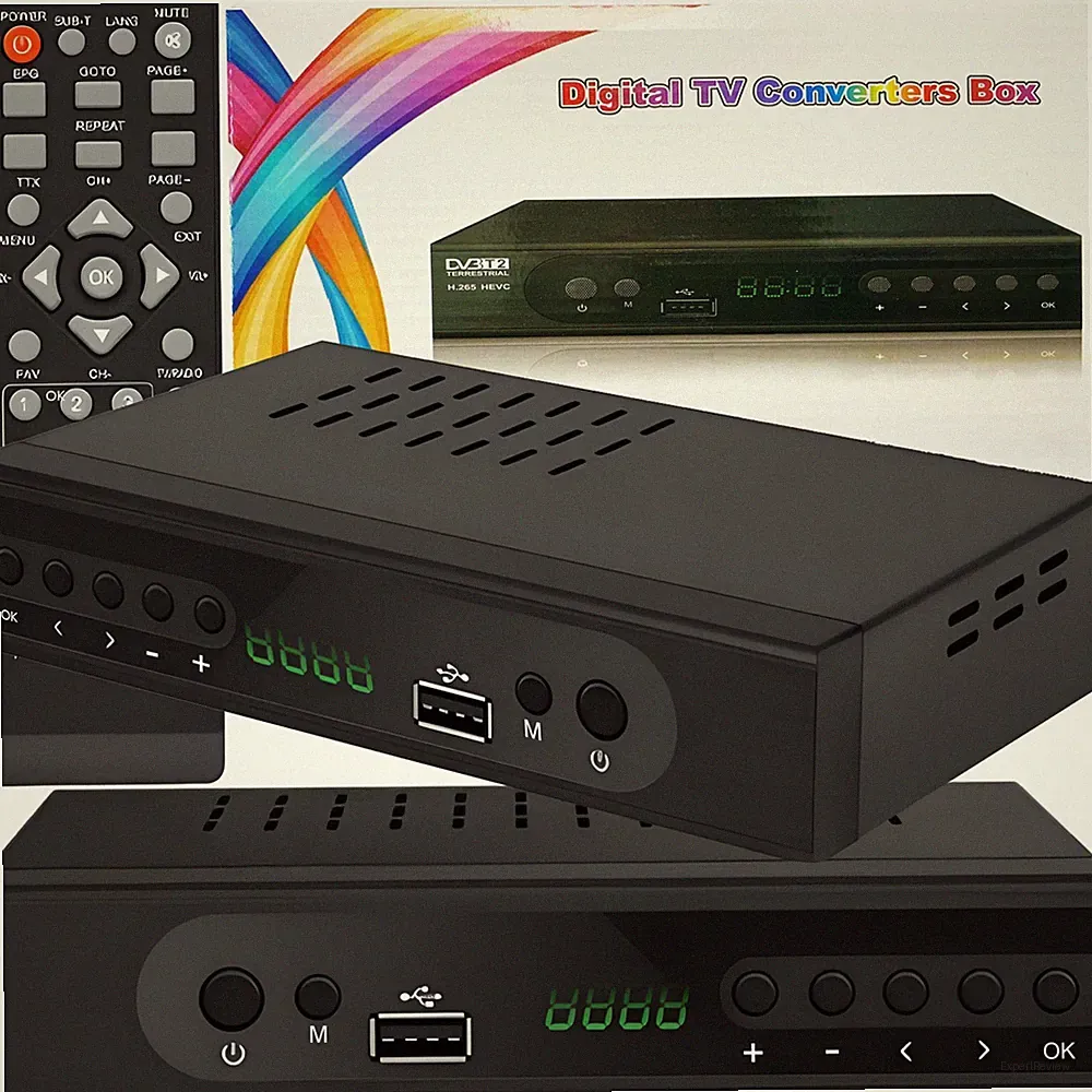 NEU FULL HD DVB-T2 Receiver TV DVB-T SCART HDMI USB HEVC H.265 TV Fernseher Reto