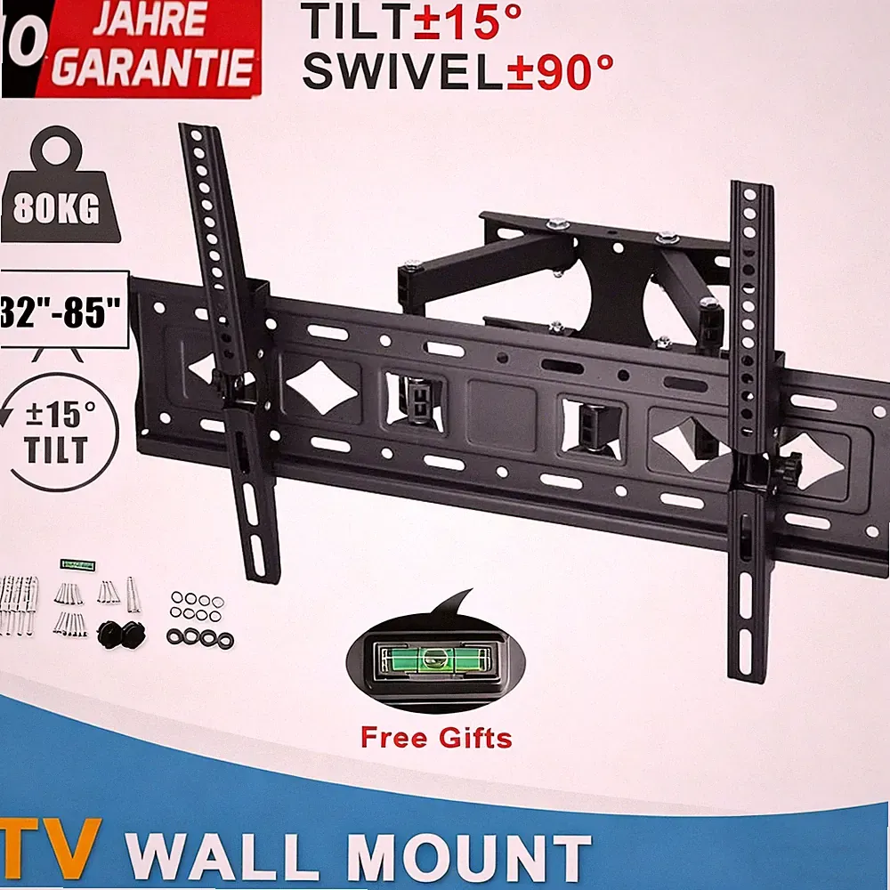 NEU TV Wandhalterung für 32-85 Zoll Schwenkbare Wandhalter Fernseher Neigbare