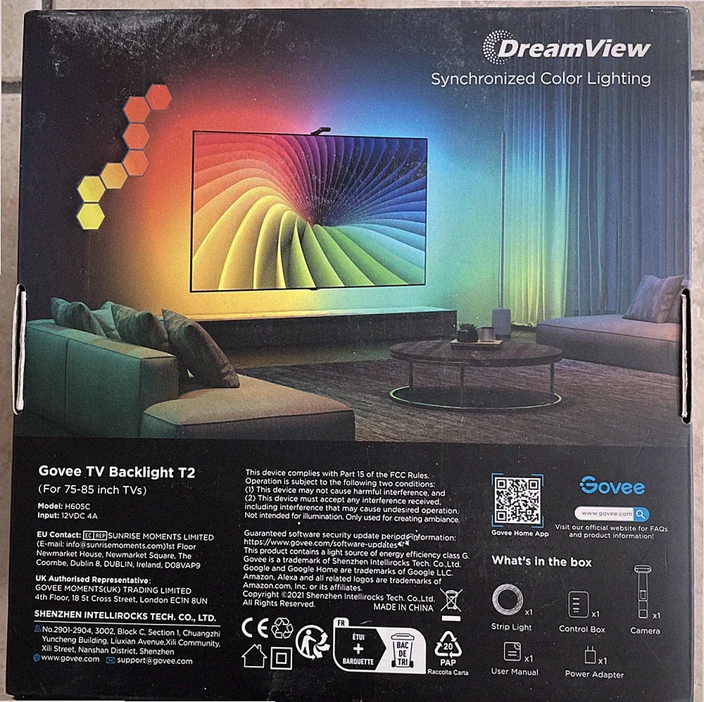 Neu & Unbenutzt: Govee Envisual TV Backlight T2 (75"-85", H605C312) Dual-Kamera
