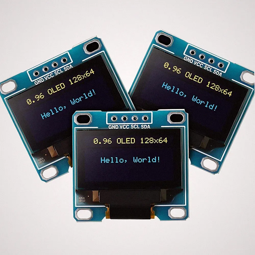 OLED OLED 128x64 0,96 Zoll Blau Gelb I2C Arduino Raspberry Pi Display
