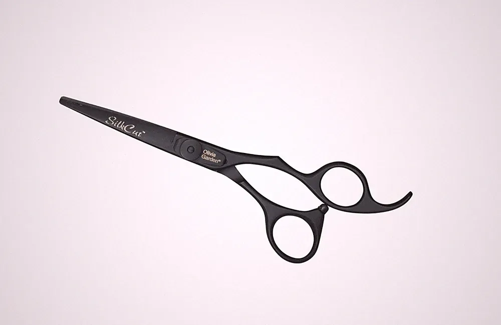 Olivia Garden SilkCut Matt Black 5,75 Zoll Haarschneideschere schwarz