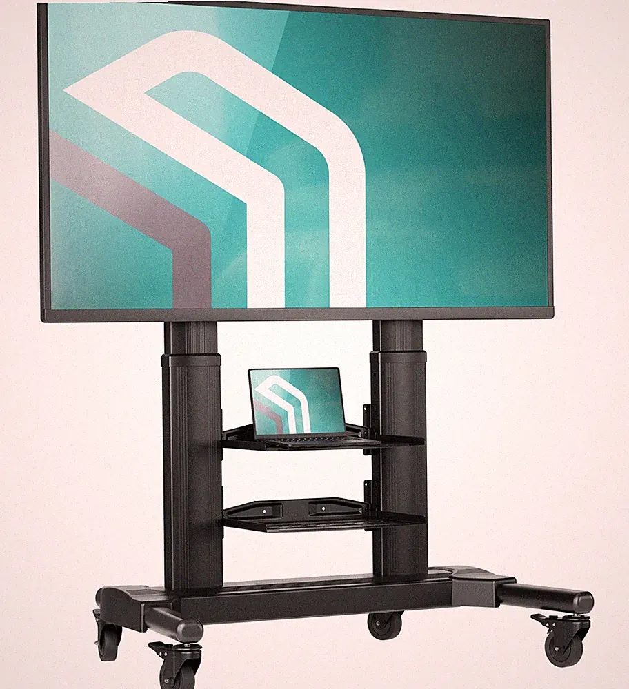 ONKRON Mobiler TV Ständer für 40-80 Zoll, bis 55 kg, höhenverstellbar, TS2771-B