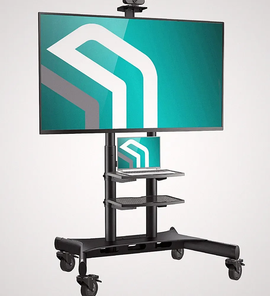 ONKRON Mobiler TV Ständer rollbar für 50-86 Zoll, bis 90,9 kg, TS1881-B
