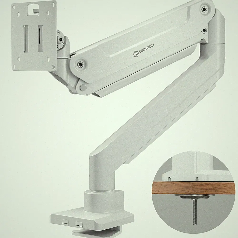 ONKRON Monitorhalterung Tisch 17-49", bis 20 kg, VESA 75x75/100x100, G100-W