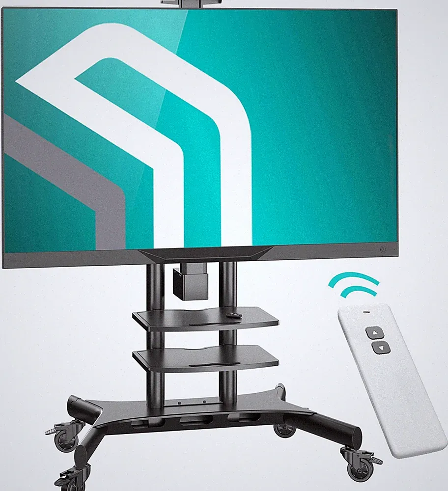 ONKRON Motorisierter TV Ständer rollbar für 50-86 Zoll, bis 90 kg, TS1881E