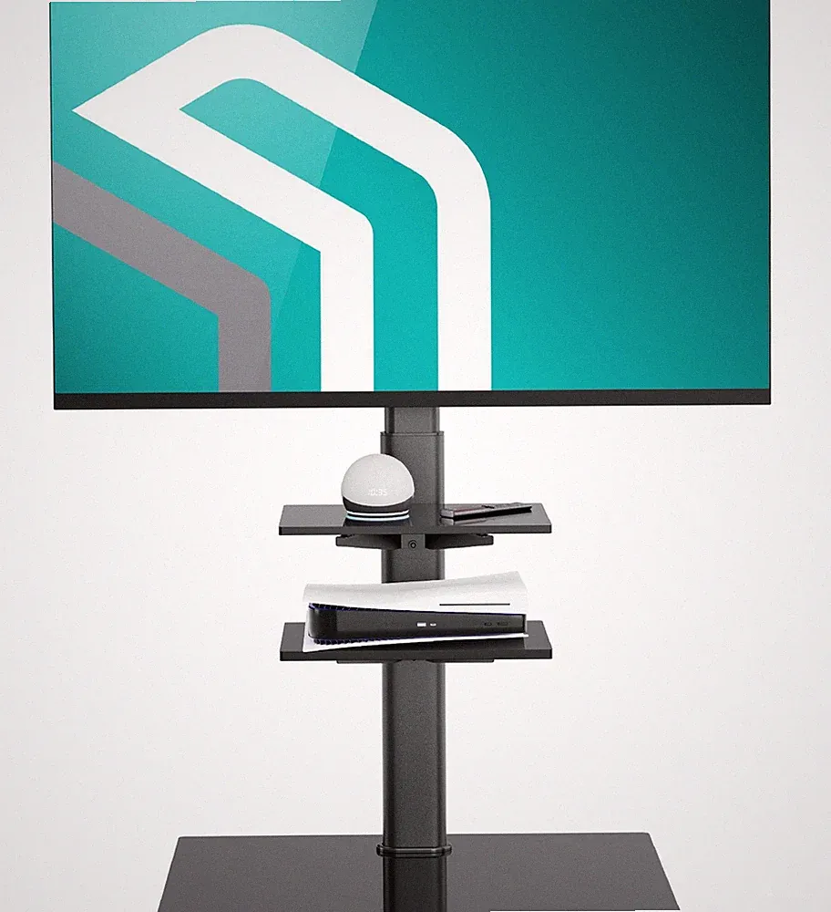 ONKRON TV Bodenständer für 32-65 Zoll, bis 40 kg, höhenverstellbar, TS5550-B