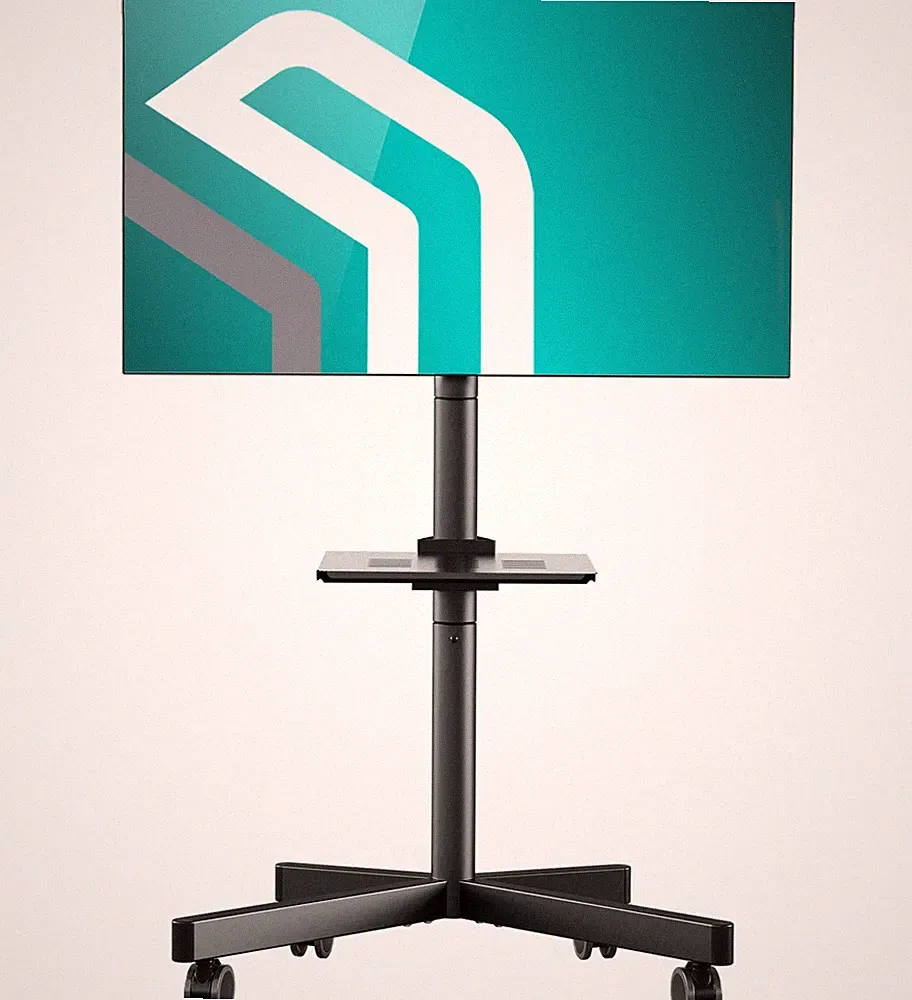 ONKRON TV Ständer rollbar für 23-60 Zoll, bis 40 kg, höhenverstellbar, TS1137-B