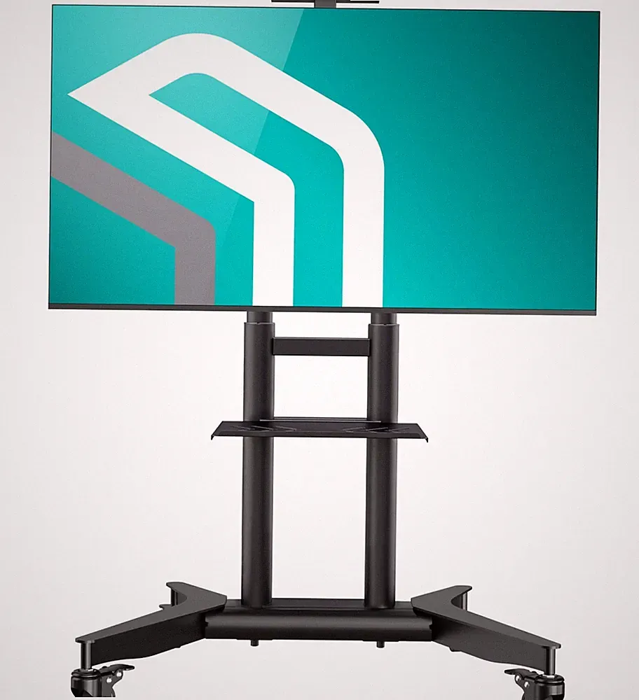 ONKRON TV Ständer rollbar für 32-75 Zoll, bis 60 kg, höhenverstellbar, TS1571-B