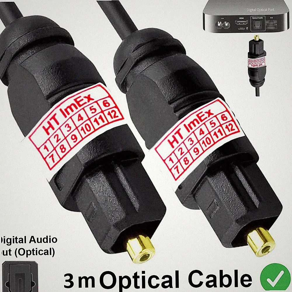 Optisches Audio Toslink kabel für SAMSUNG GQ 85 QN 800 CTXZG QLED TV 8K 85 Zoll