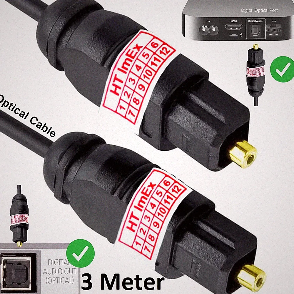 Optisches Audio Toslink kabel für SAMSUNG GQ 85 QN 900 ATXZG QLED TV 8K 85 Zoll