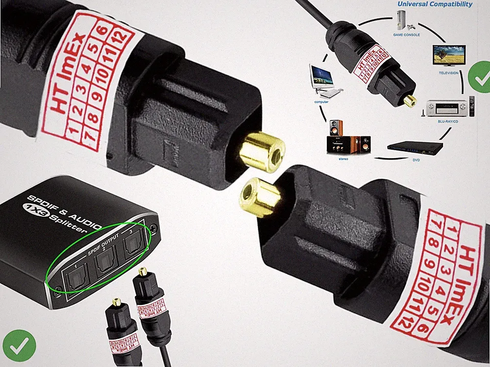 Optisches Audio Toslink kabel für SAMSUNG GQ75QN85C NEO QLED SMART TV 4K 75 Zoll